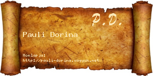 Pauli Dorina névjegykártya
